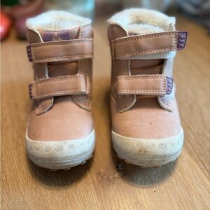 Mishansha Kids Pink Boots with Velcro Straps